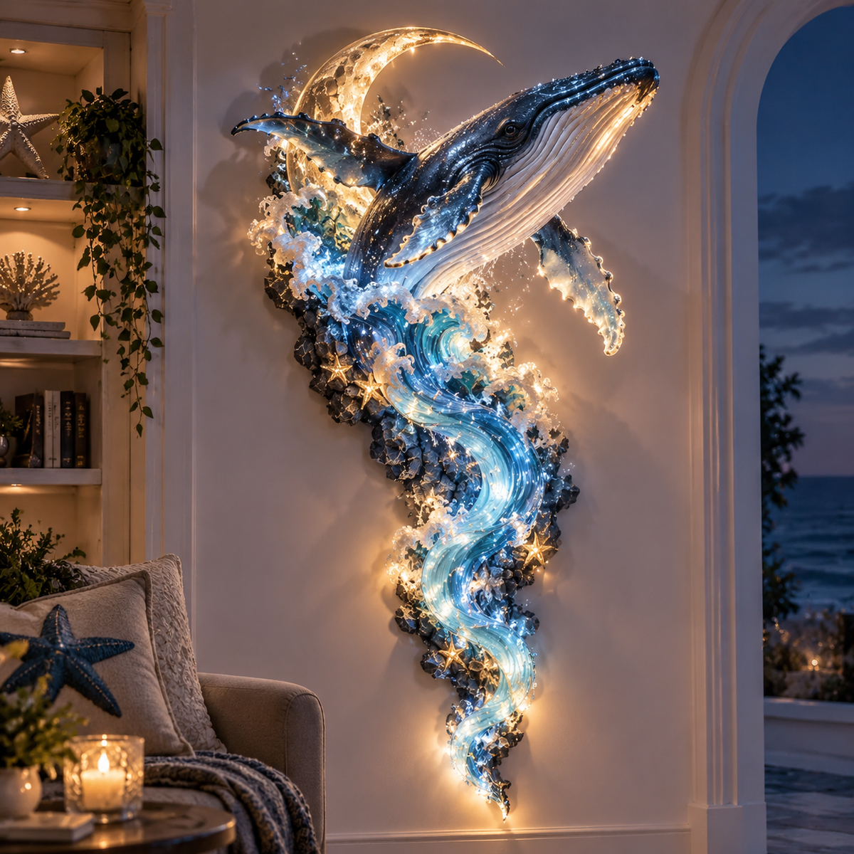 🌊✨ Enchanted Ocean Legends™ Lighted Wall Décor Collection 🐋🧜♀️