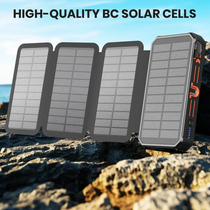 48000mAh Solar Power Bank, Wireless Charger with 7 Outputs