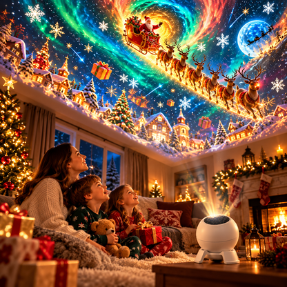 🎄 Magical Christmas Scene Projector – Transform Your Room into a Holiday Wonderland ✨