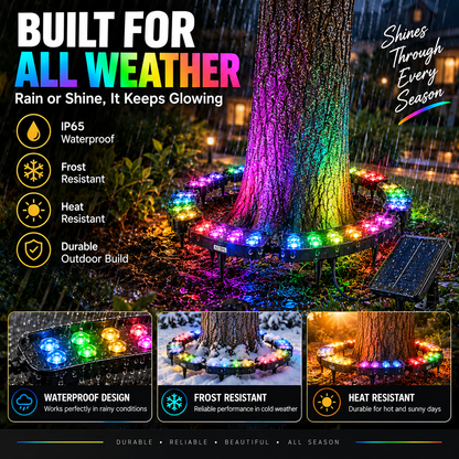 💜💙💚 One Tree. Endless Colors. 6-Pack - Solar RGB Landscape Ring Light