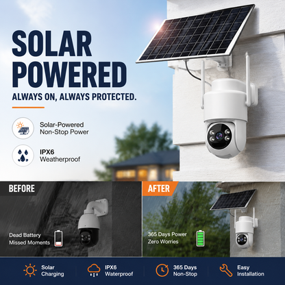 📦40%OFF|Solar-Power Wireless Security Camera Set with Alarm