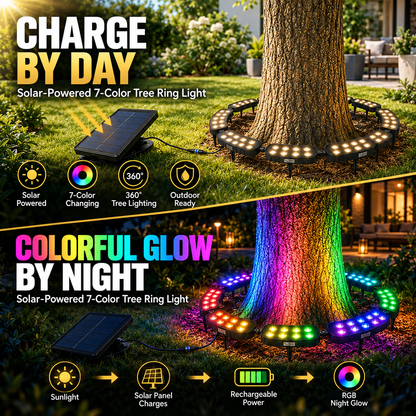 💜💙💚 One Tree. Endless Colors. 6-Pack - Solar RGB Landscape Ring Light