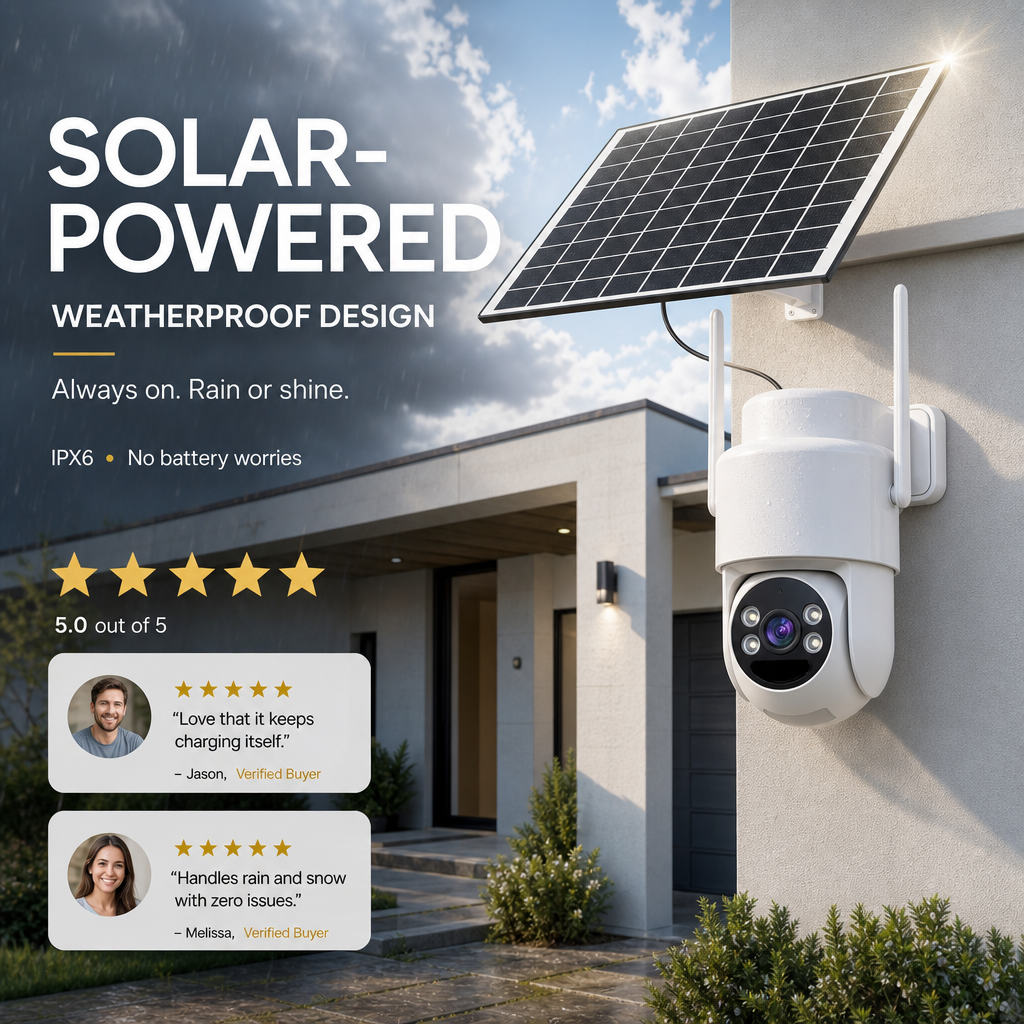 📦40%OFF|Solar-Power Wireless Security Camera Set with Alarm