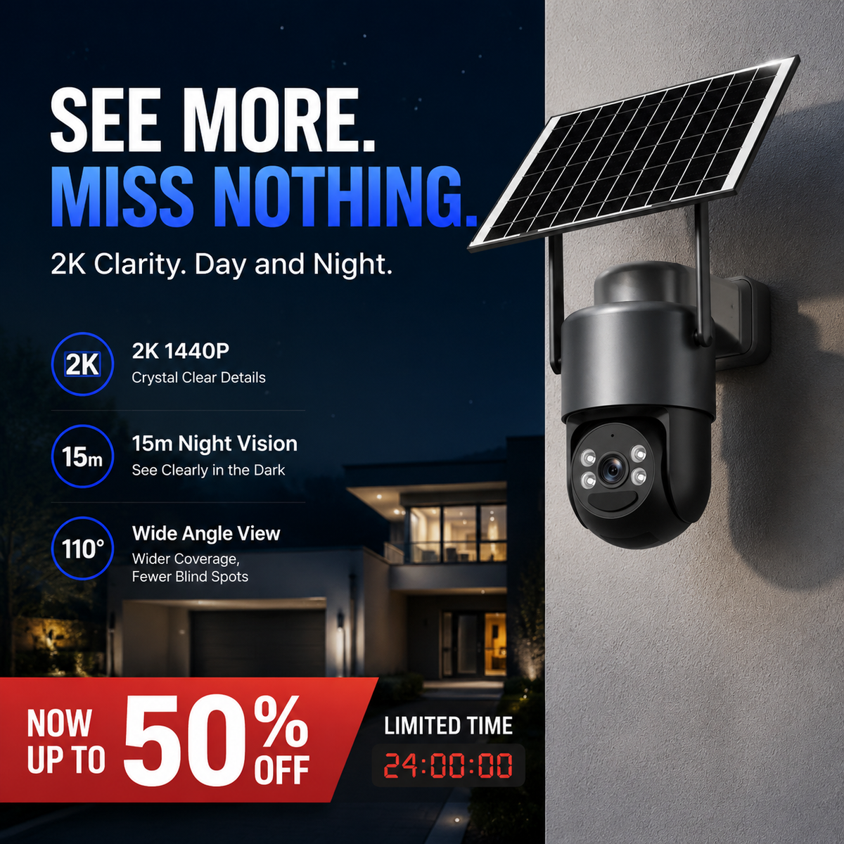 📦40%OFF|Solar-Power Wireless Security Camera Set with Alarm